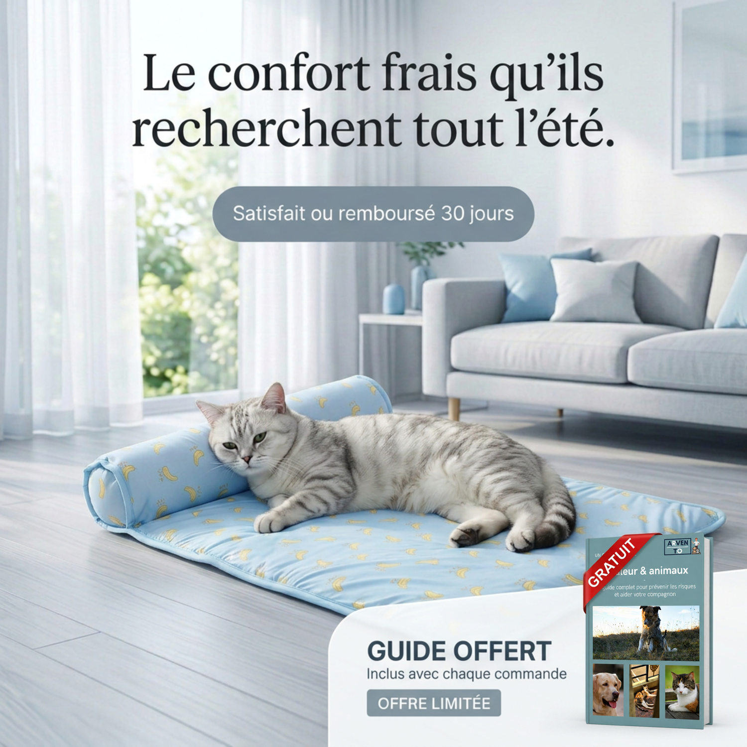 Tapis rafraîchissant pour chats et chiens