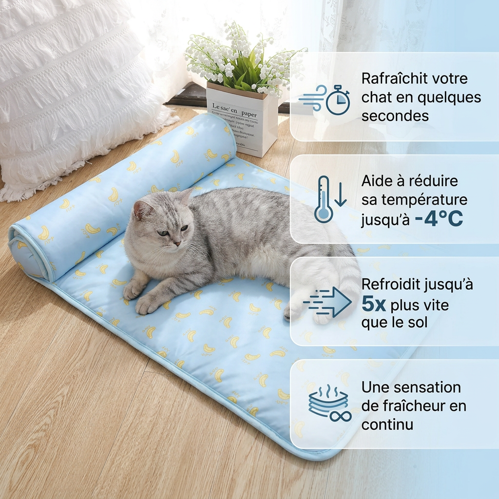 Tapis rafraîchissant pour chats et chiens