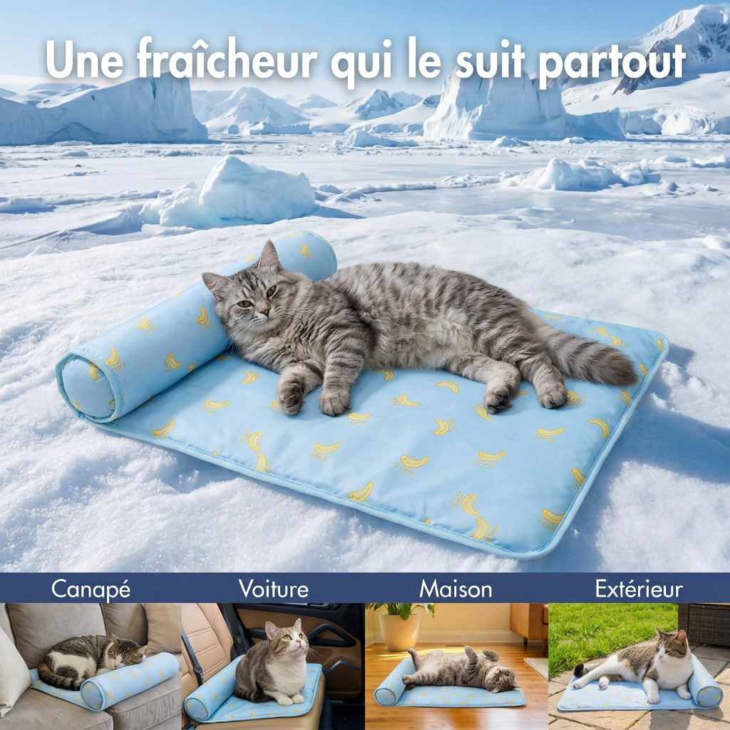 Tapis rafraîchissant pour chats et chiens