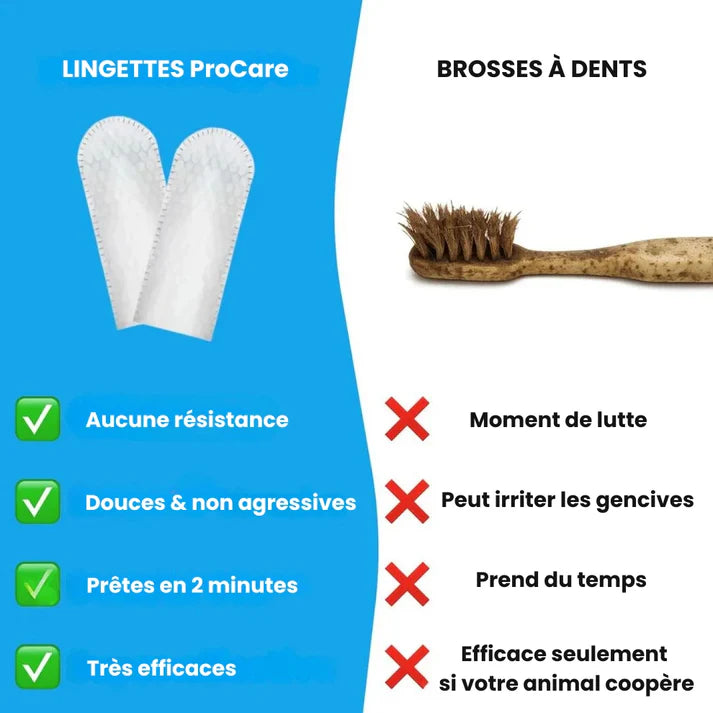 Lingettes dentaires pour chiens et chats